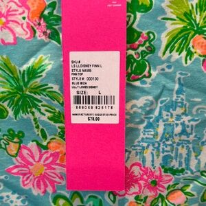 Lilly Pulitzer Blue and Pink Floral Top